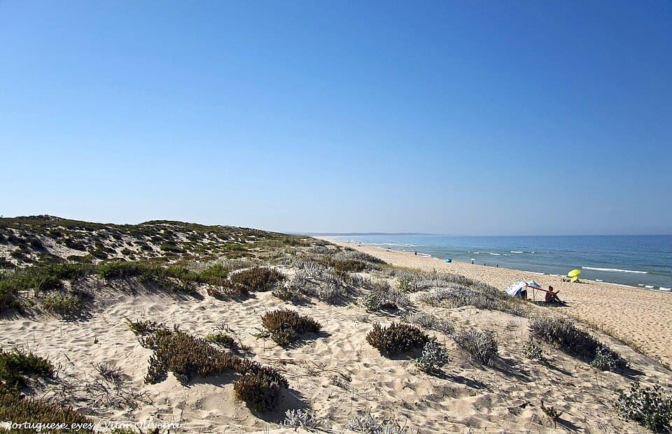 Dunas e areal da Praia da Comporta, em Alcácer do Sal