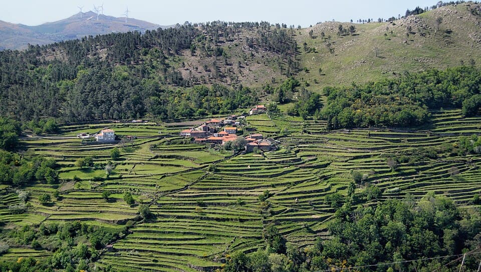Socalcos e povoação de Sistelo em Arcos de Valdevez
