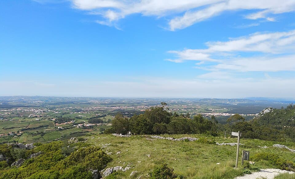 Paisagem aberta e vestígios de pedra no interior do Castro de Pragança
