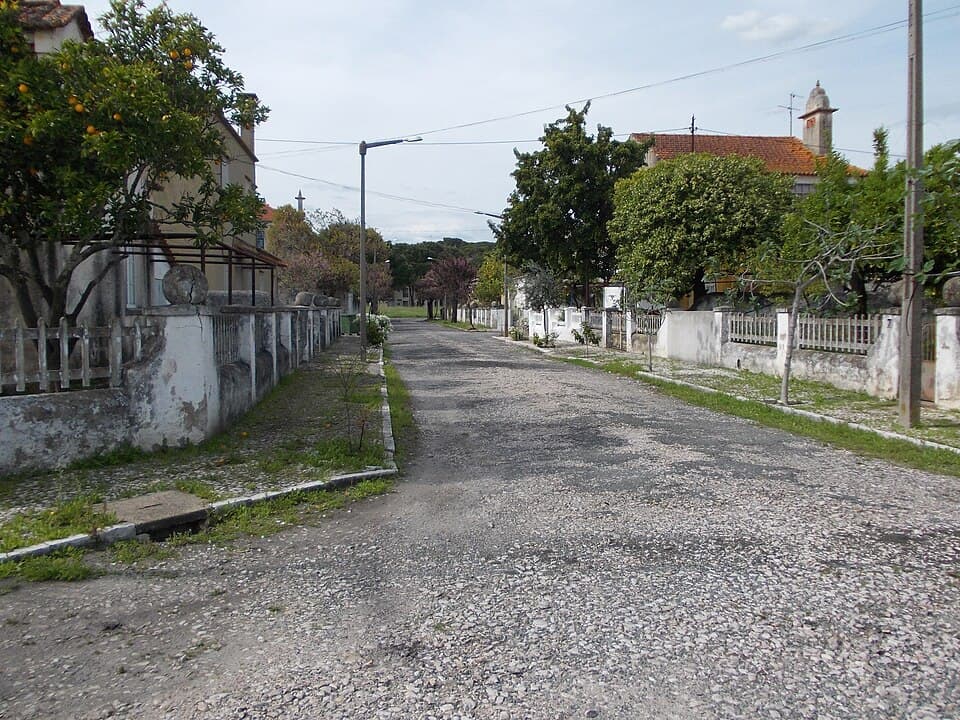 Rua e casas do Bairro Camões no Entroncamento