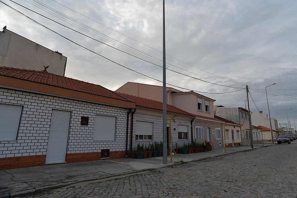 Casas térreas do Bairro Piscatório de Espinho, em Silvalde