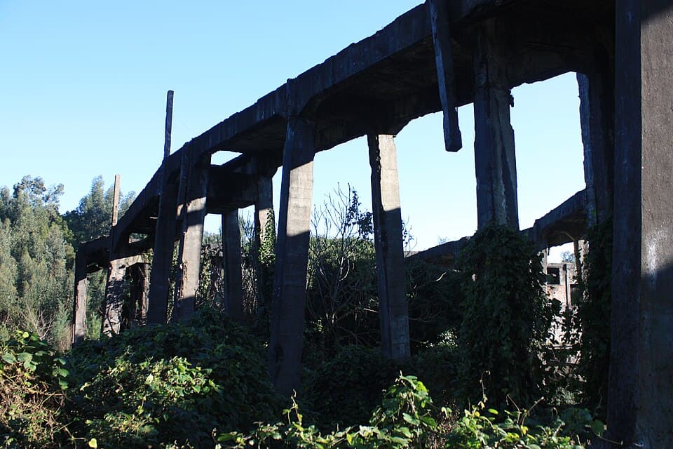 Estrutura do Cavalete do Poço de São Vicente, em São Pedro da Cova