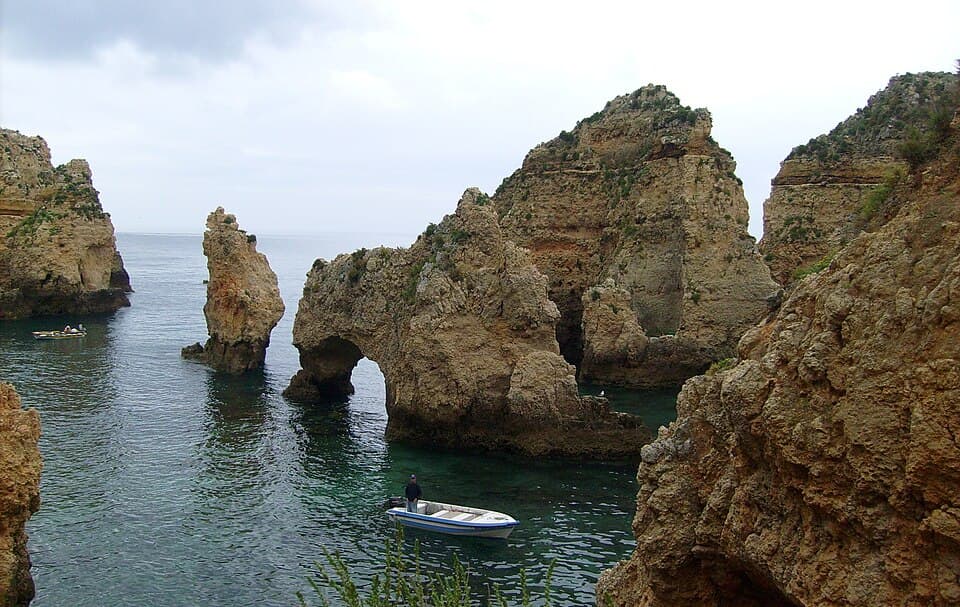 Formações rochosas da Ponta da Piedade, em Lagos