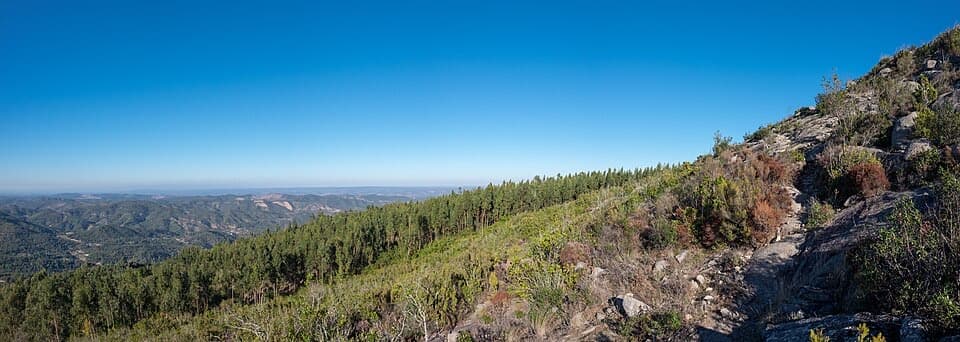 Vista panorâmica da Serra de Monchique a partir do caminho da Picota