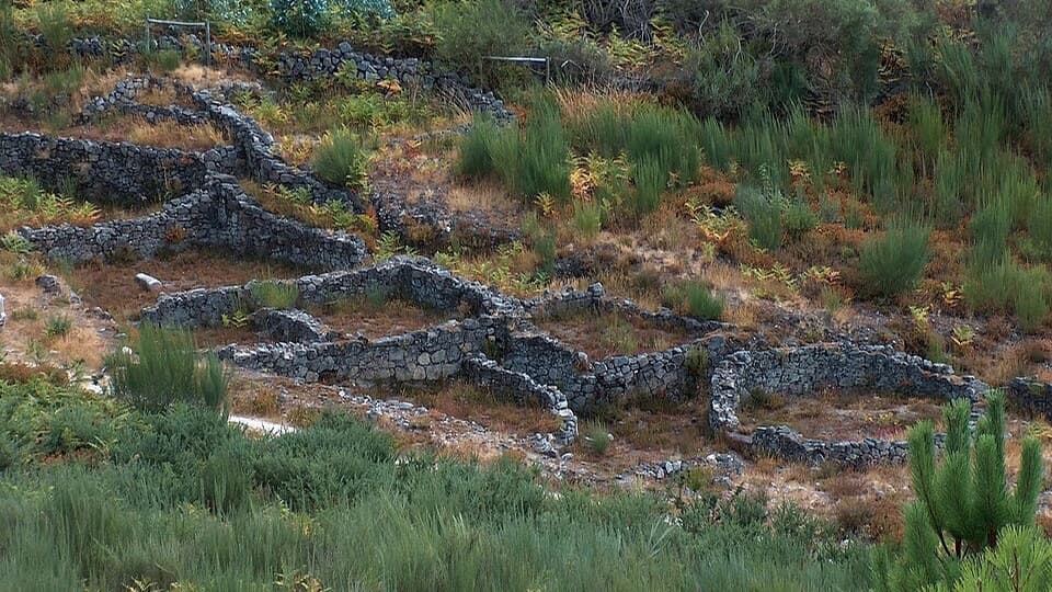 Estruturas arqueológicas do Castro da Cárcoda em São Pedro do Sul