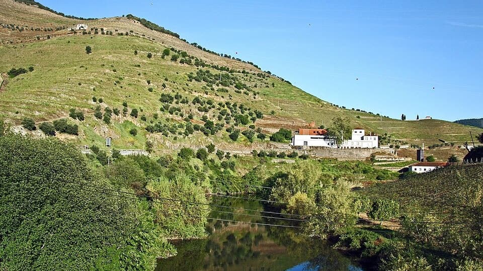 Encosta e rio junto à Foz do Rio Torto no concelho de Tabuaço
